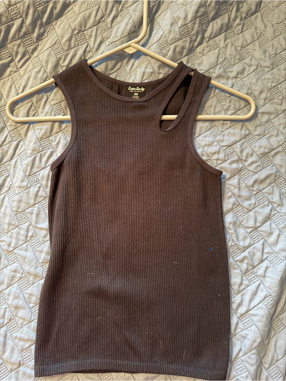 Women's Ribbed Black Tank Top